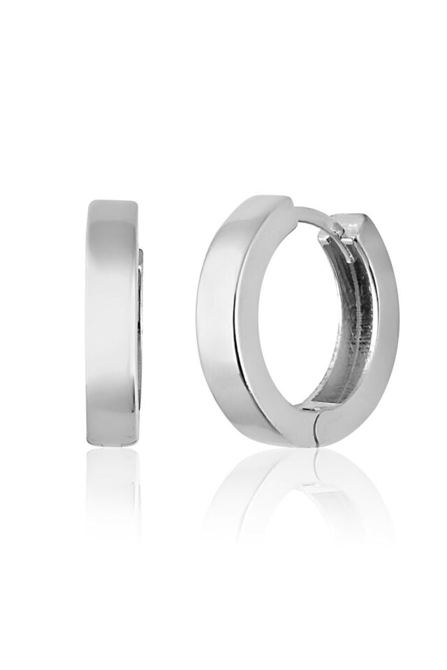 925 Ayar Gümüş Taşsız 17 mm Halka Küpe